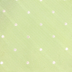 Light Mint Pistachio Green with White Polka Dots Skinny Tie Fabric