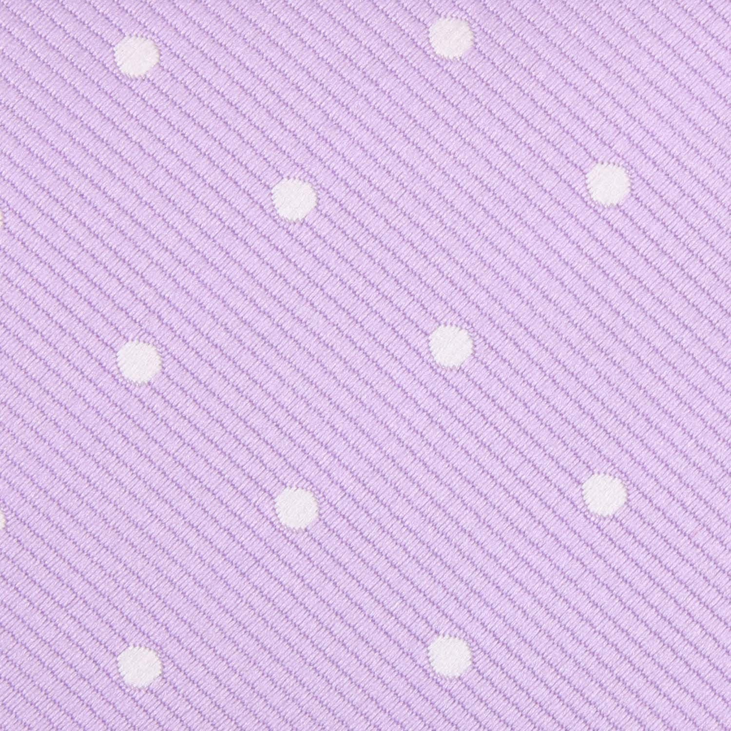 Light Purple with White Polka Dots Fabric Skinny Tie M135