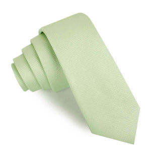 Light Sage Green Weave Skinny Tie