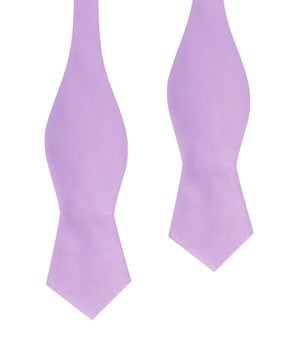 Lilac Purple Cotton Self Tie Diamond Tip Bow Tie