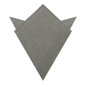 Mercury Charcoal Linen Pocket Square