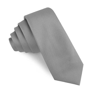 Mercury Grey Weave Skinny Tie