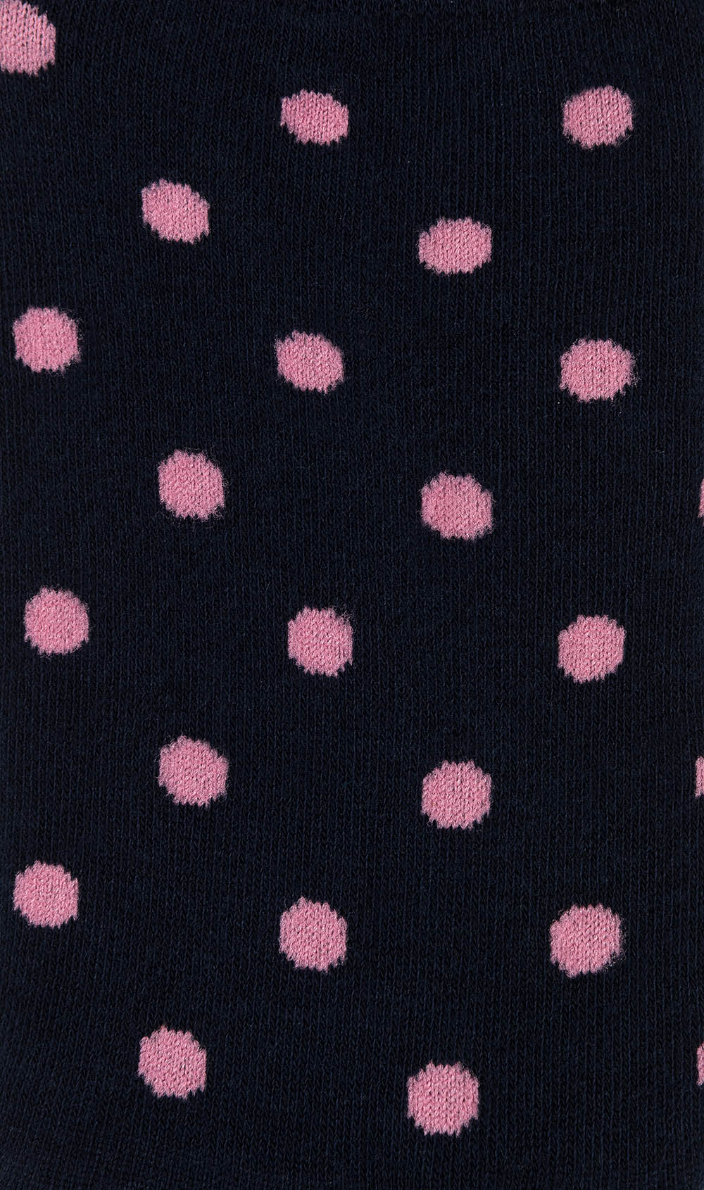 Midnight Blue On Pink Polka Dot Low Cut Socks Pattern