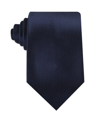 Midnight Blue Oxford Weave Necktie