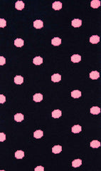 Midnight Blue on Pink Dot Socks Fabric