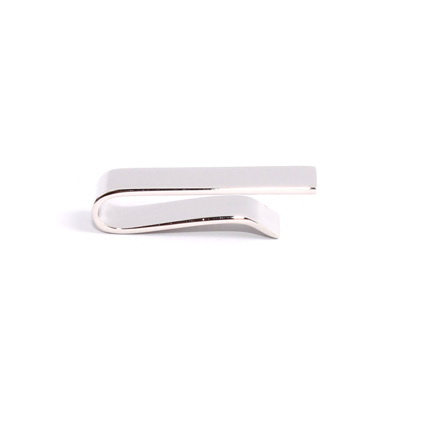 Mini Shining Silver Square Clasp Skinny Tie Bar