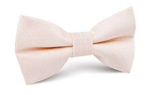 Misty Rose Pink Weave Bow Tie