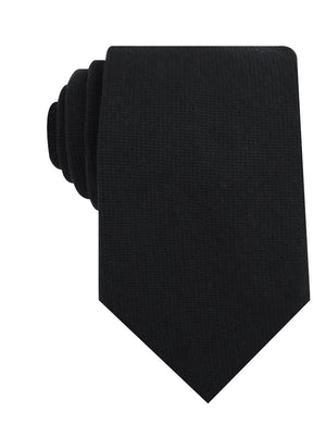 Montego Black Linen Necktie