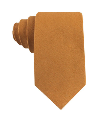 Mustard Yellow Slub Linen Tie