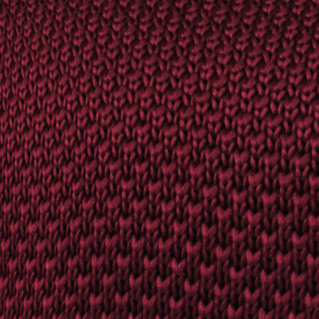 Nador Burgundy Knitted Tie Fabric