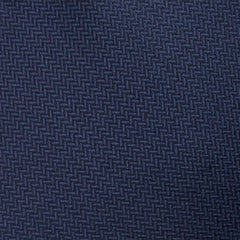 Navy Blue Diagonal Herringbone Self Bow Tie Fabric