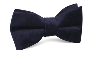 Navy Blue Bond Velvet Bow Tie
