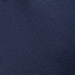 Navy Blue Diagonal Herringbone Pocket Square Fabric