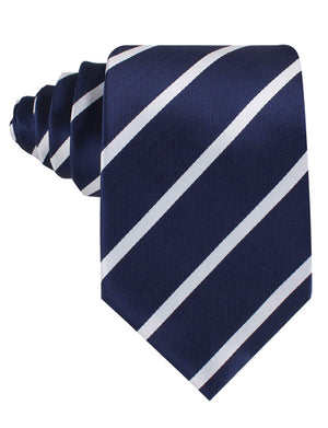 Navy Blue Pencil Stripe Tie