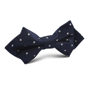 Navy Blue Polka Dots OTAA Diamond Bow Tie