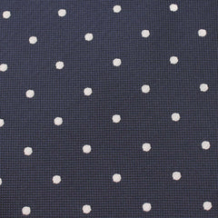 Navy Blue with White Polka Dots Fabric Skinny Tie X325