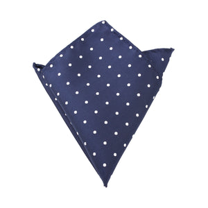 Navy Blue with White Polka Dots - Pocket Square