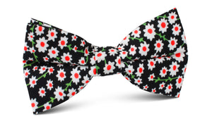 Nong Nooch White Flower Bow Tie