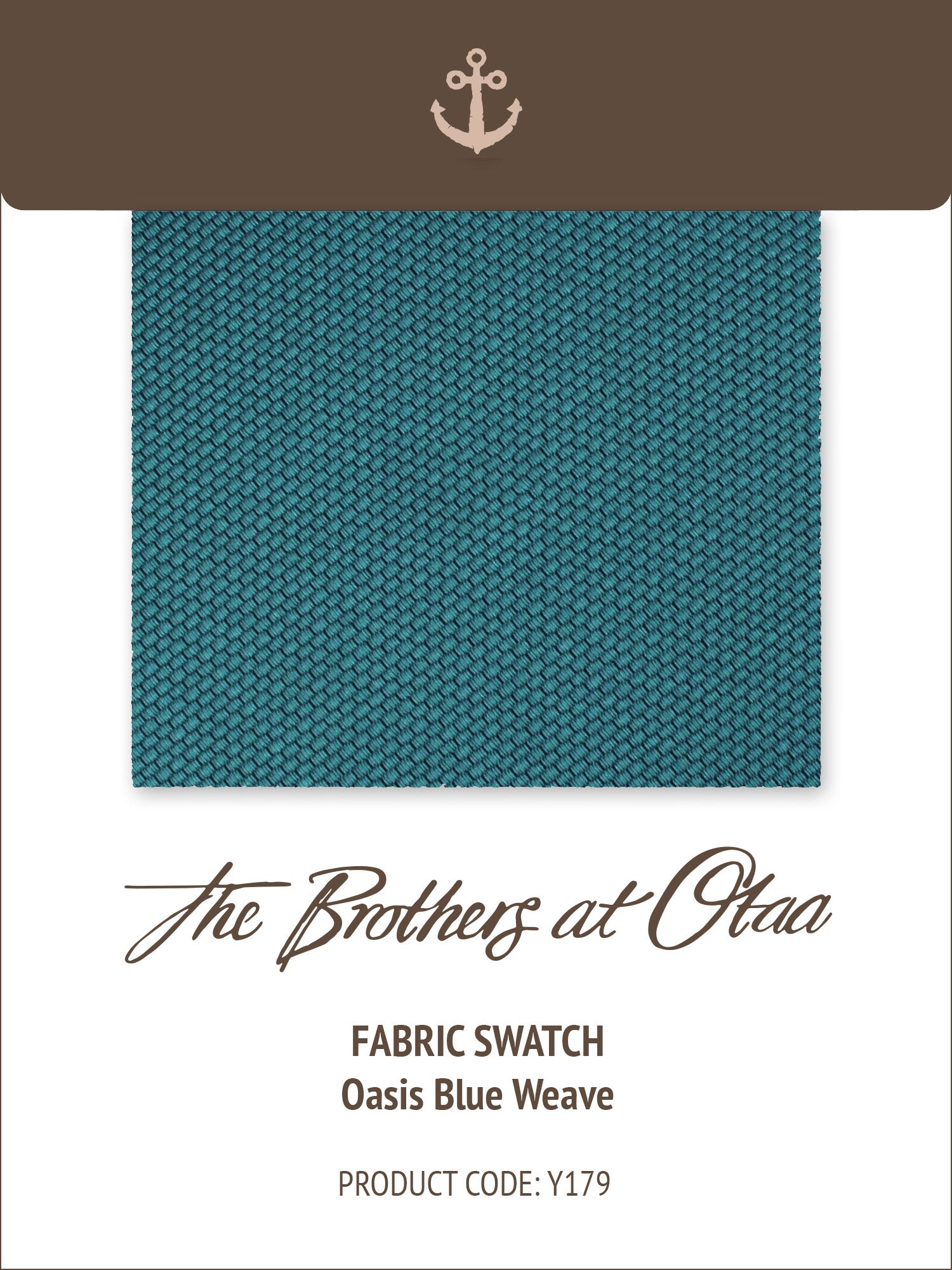 Oasis Blue Weave Y179 Fabric Swatch