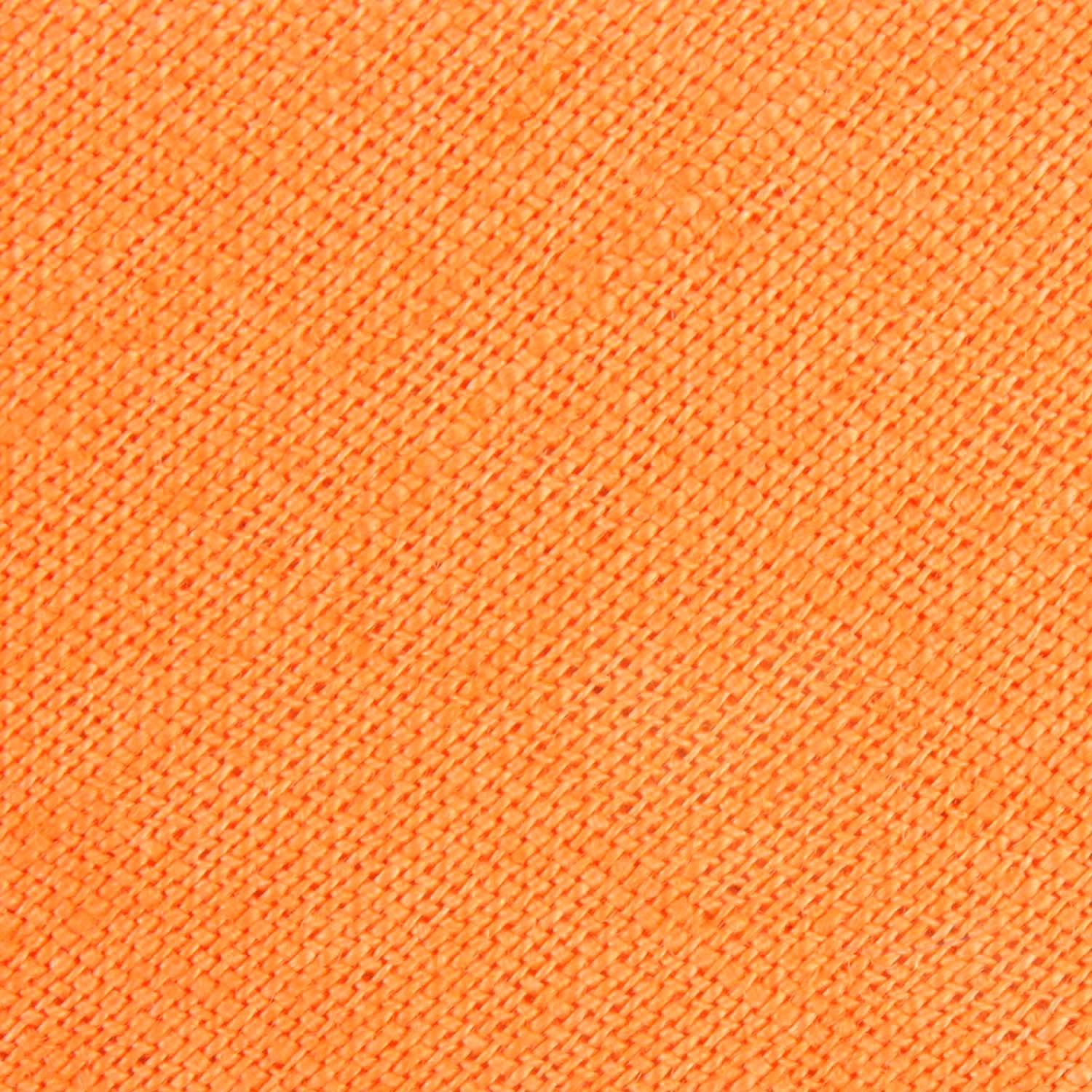 Orange Amber Slub Linen Fabric Skinny Tie L166