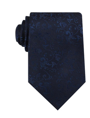 Parc Monceau Navy Blue Floral Necktie