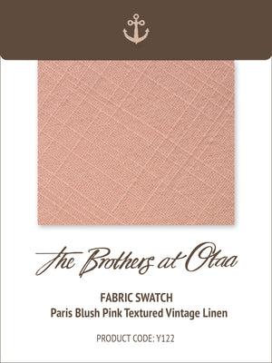 Fabric Swatch (Y122) - Paris Blush Pink Textured Vintage Linen