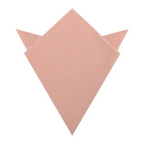 Paris Blush Pink Textured Vintage Linen Pocket Square