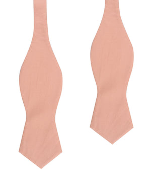 Peach Cotton Self Tie Diamond Bow Tie