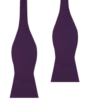 Plum Purple Weave Self Bow Tie