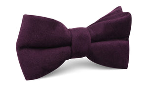 Plum Purple Velvet Bow Tie