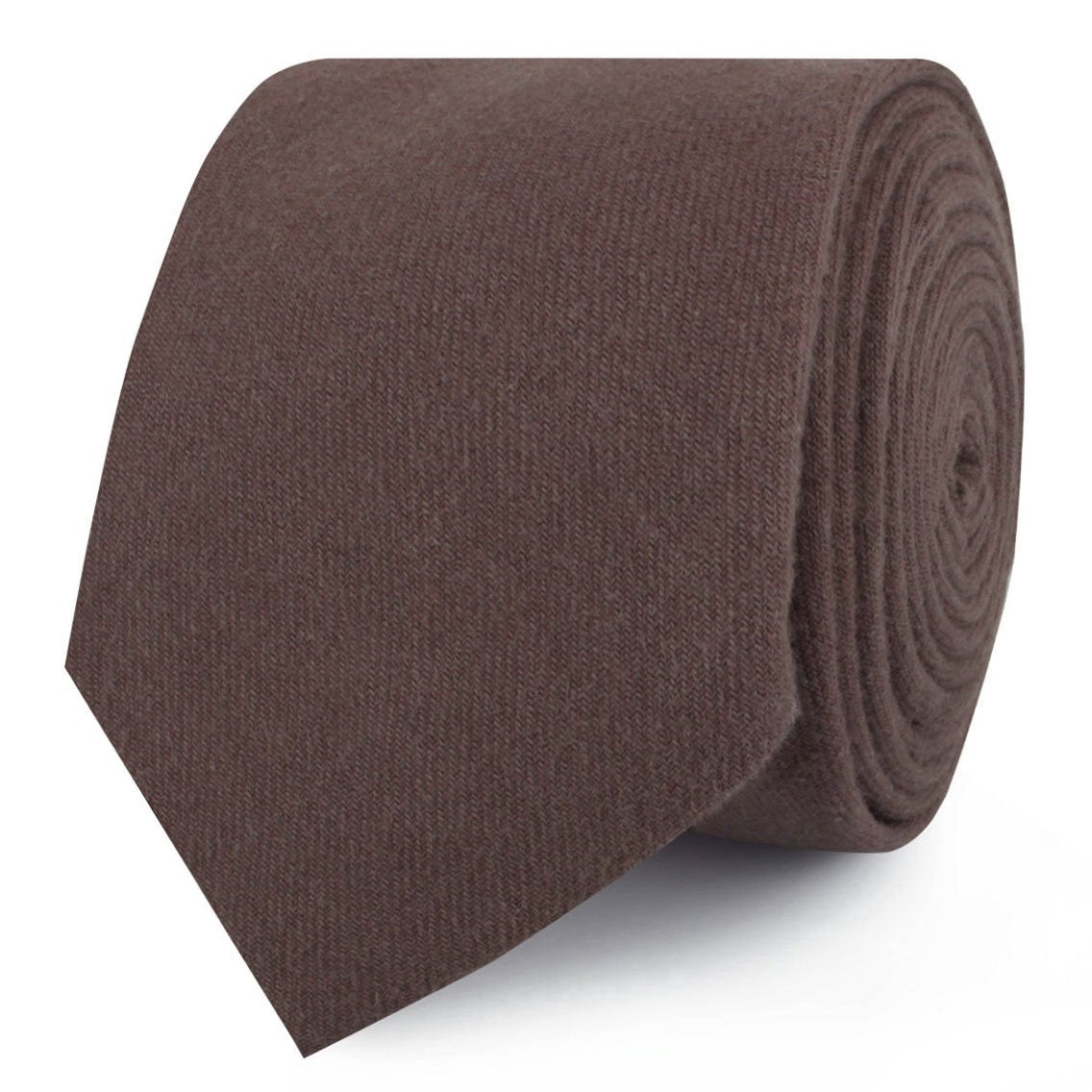 Portobello Grey Brown Linen Skinny Ties