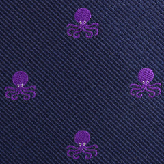 Purple Octopus Fabric Self Diamond Bowtie