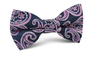 Qajar Dynasty Purple Paisley Bow Tie