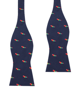 Rainbow Parrot Self Bow Tie