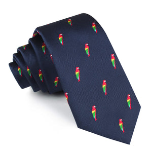 Rainbow Parrot Skinny Tie
