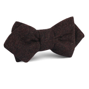 Rambouillet Donegal Brown Wool Diamond Bow Tie