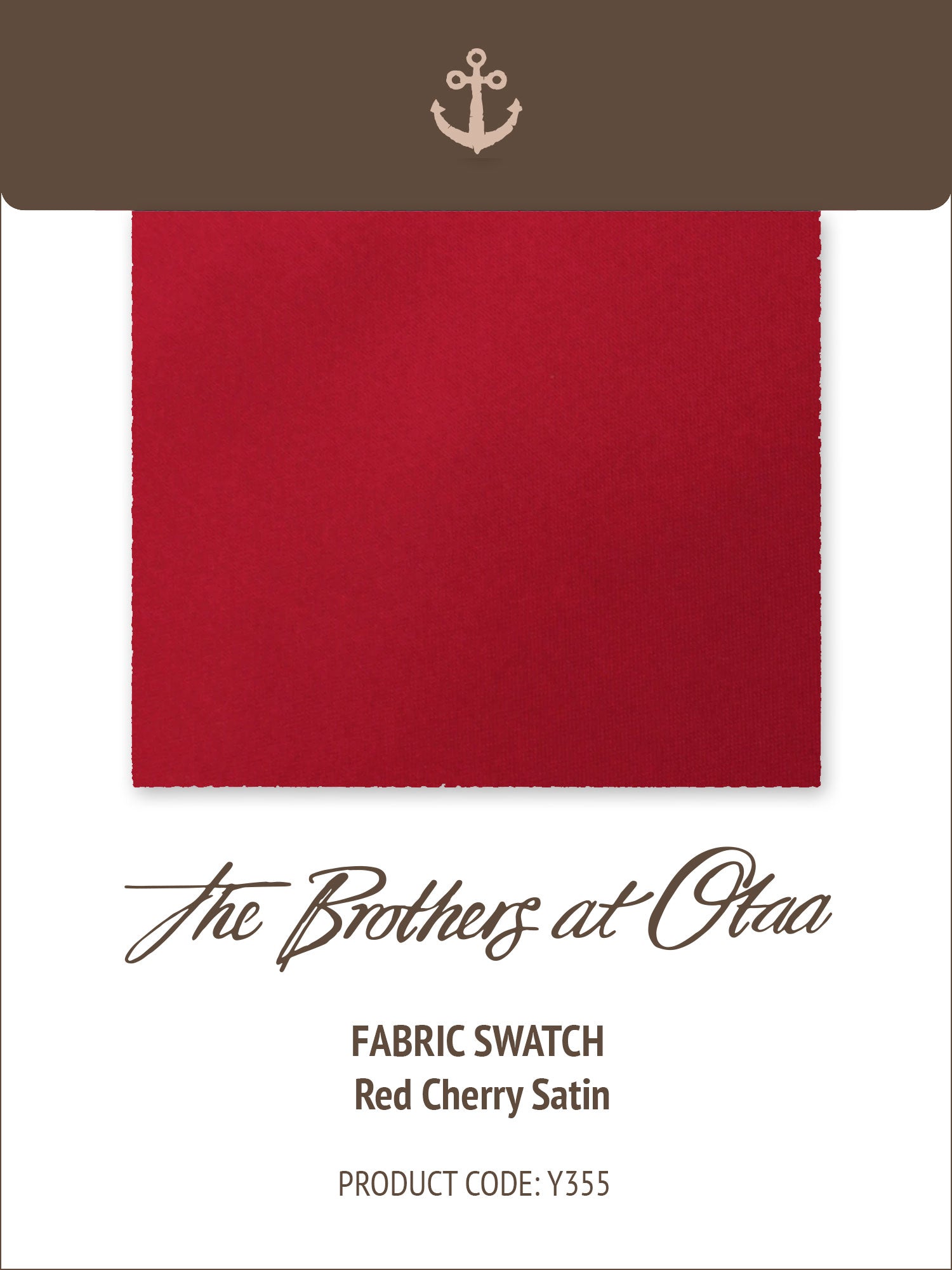 Red Cherry Satin Y355 Fabric Swatch