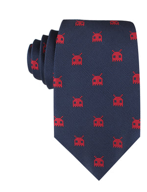 Red Pixel Monster Necktie