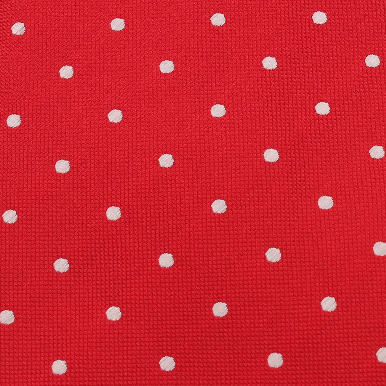 Red with White Polka Dots Fabric Skinny Tie X324