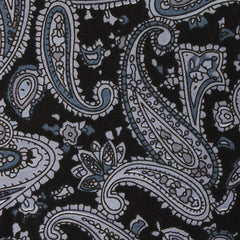 Ross Archipelago Black Paisley Fabric Skinny Tie