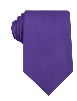 Royal Violet Purple Satin Necktie