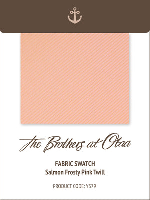Fabric Swatch (Y379) - Salmon Frosty Pink Twill