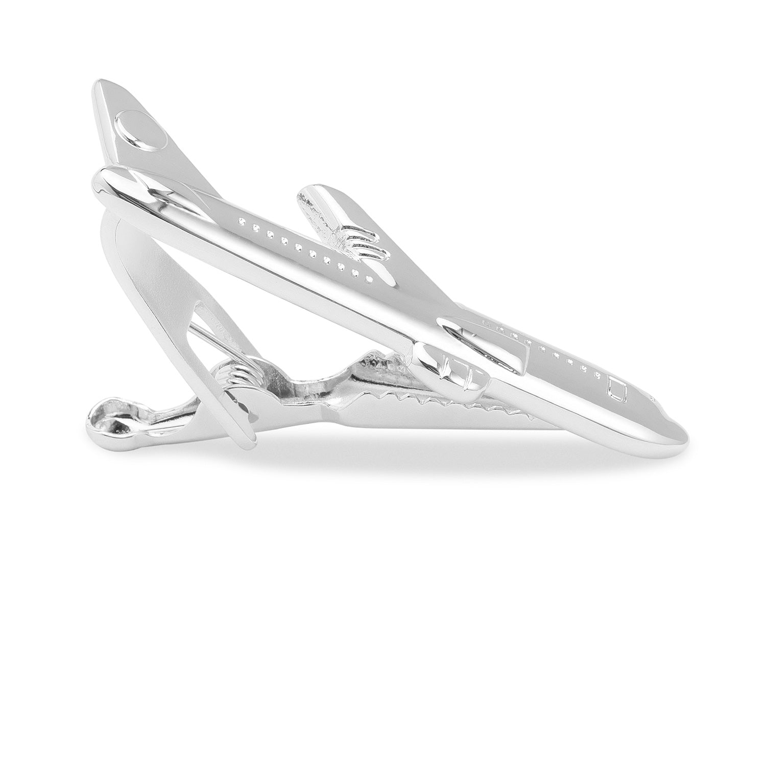 Silver Airplane Tie Bars