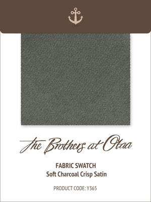 Fabric Swatch (Y365) - Soft Charcoal Crisp Satin