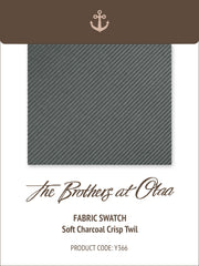 Soft Charcoal Crisp Twil Y366 Fabric Swatch