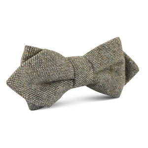 Southdown Donegal Green Wool Diamond Bow Tie