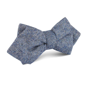 Suffolk Donegal Blue Wool Diamond Bow Tie