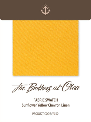 Fabric Swatch (Y150) - Sunflower Yellow Chevron Linen
