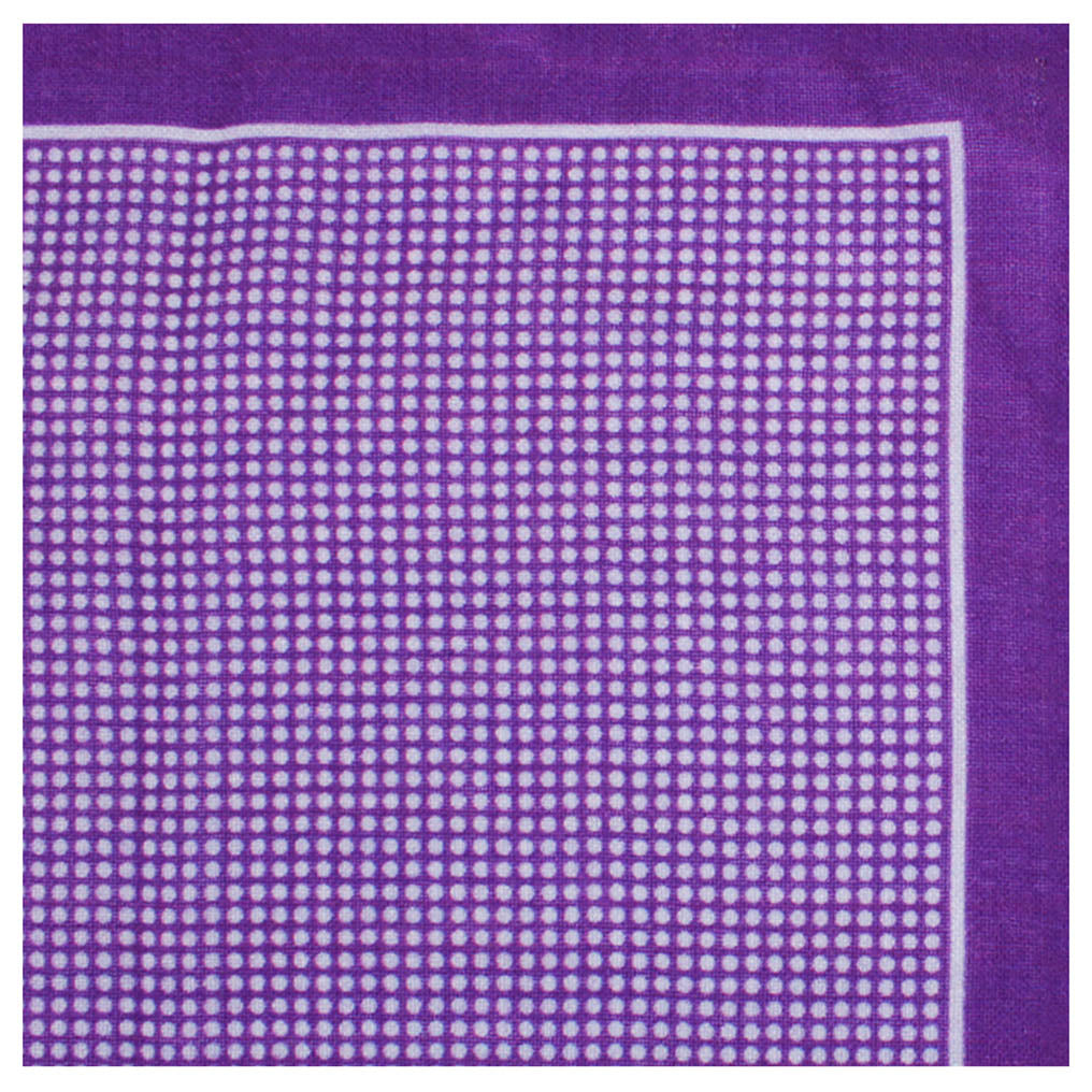 The King of Hollywood Purple Wool Pocket Square Fold