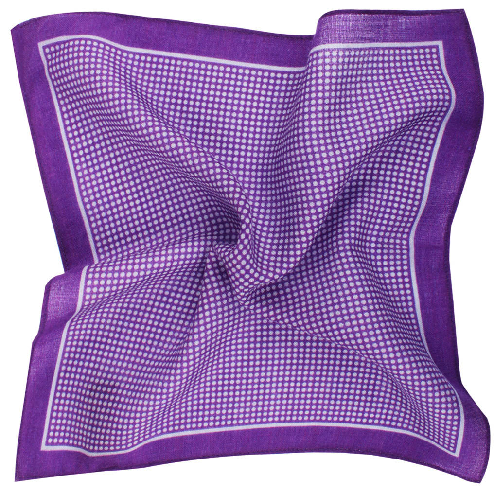 The King of Hollywood Purple Wool Pocket Squares